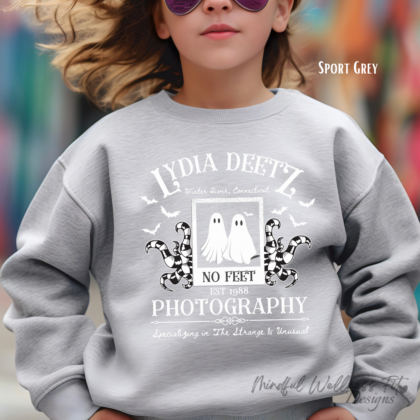 Lydia Deetz Photography Kids Sweatshirt, Beetlejuice 1988 Inspired Kids Sweatshirt, Halloween Ghost Kids Shirt, Strange & Unusual Kids Sweatshirt