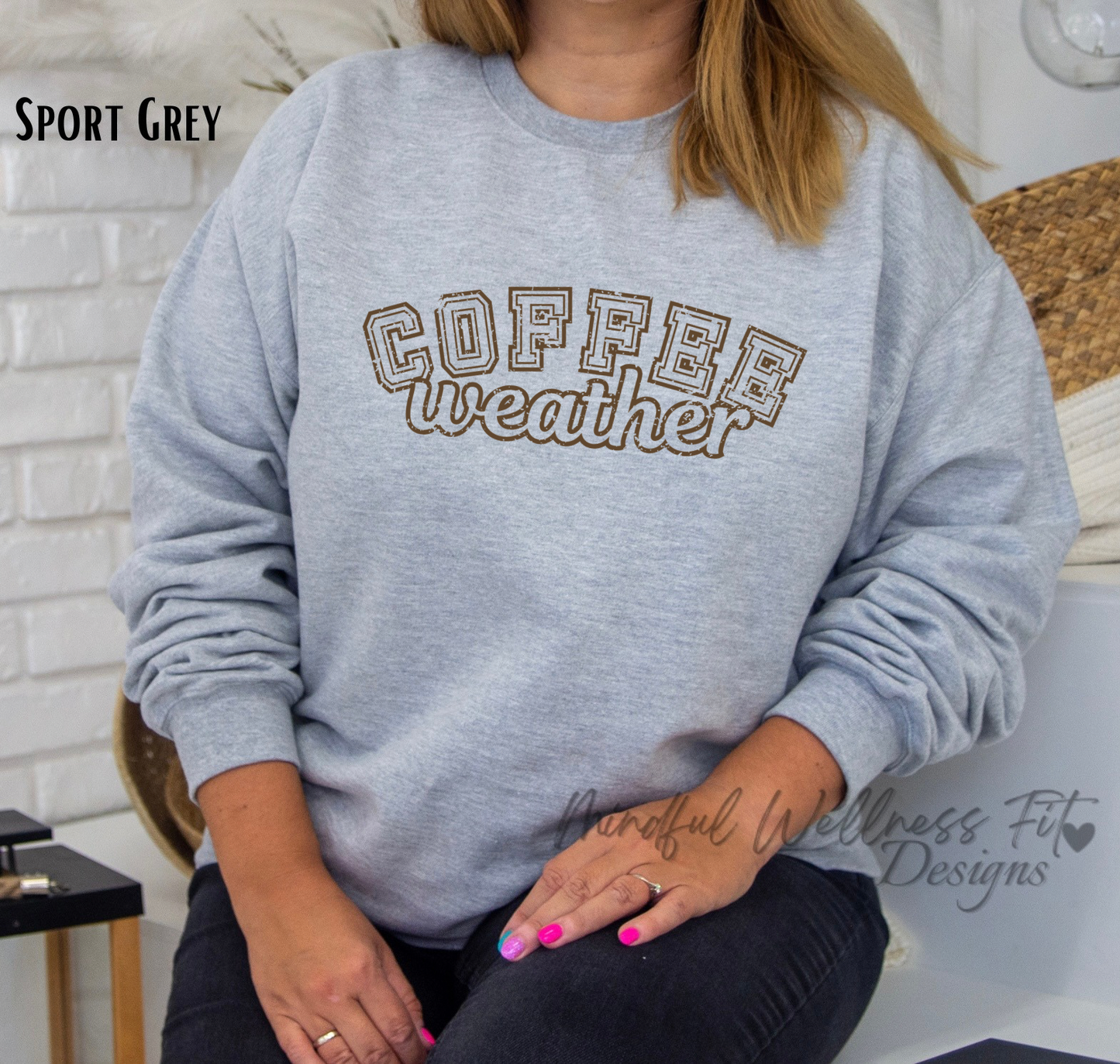 Coffee Weather Sweatshirt, Autumn Vibes, Cozy and Comfy Midweight Softstyle Fleece Crewneck, Fall Apparel, Sweater Weather