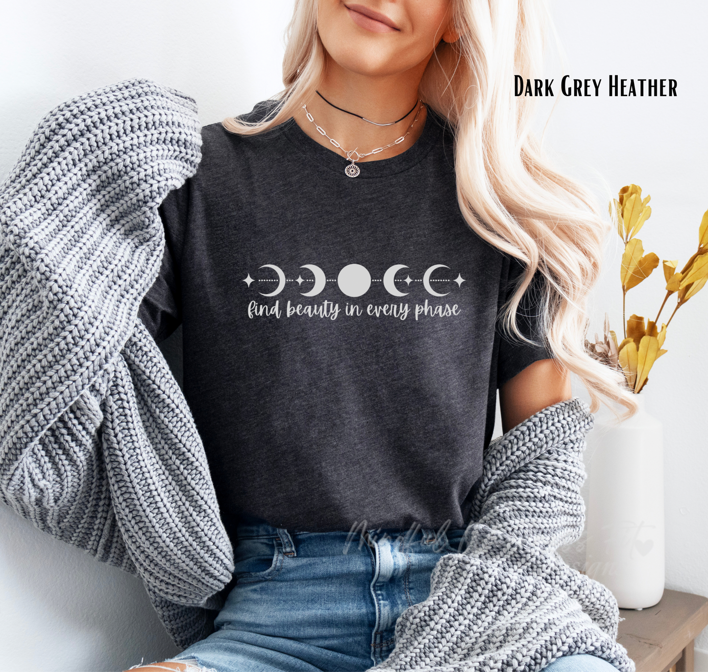 Find Beauty In Every Phase Shirt, Moon Phases Shirt, Find Your Beauty Moon Tee, Spiritual Moon Shirt, Motivational Finding Beauty Shirt