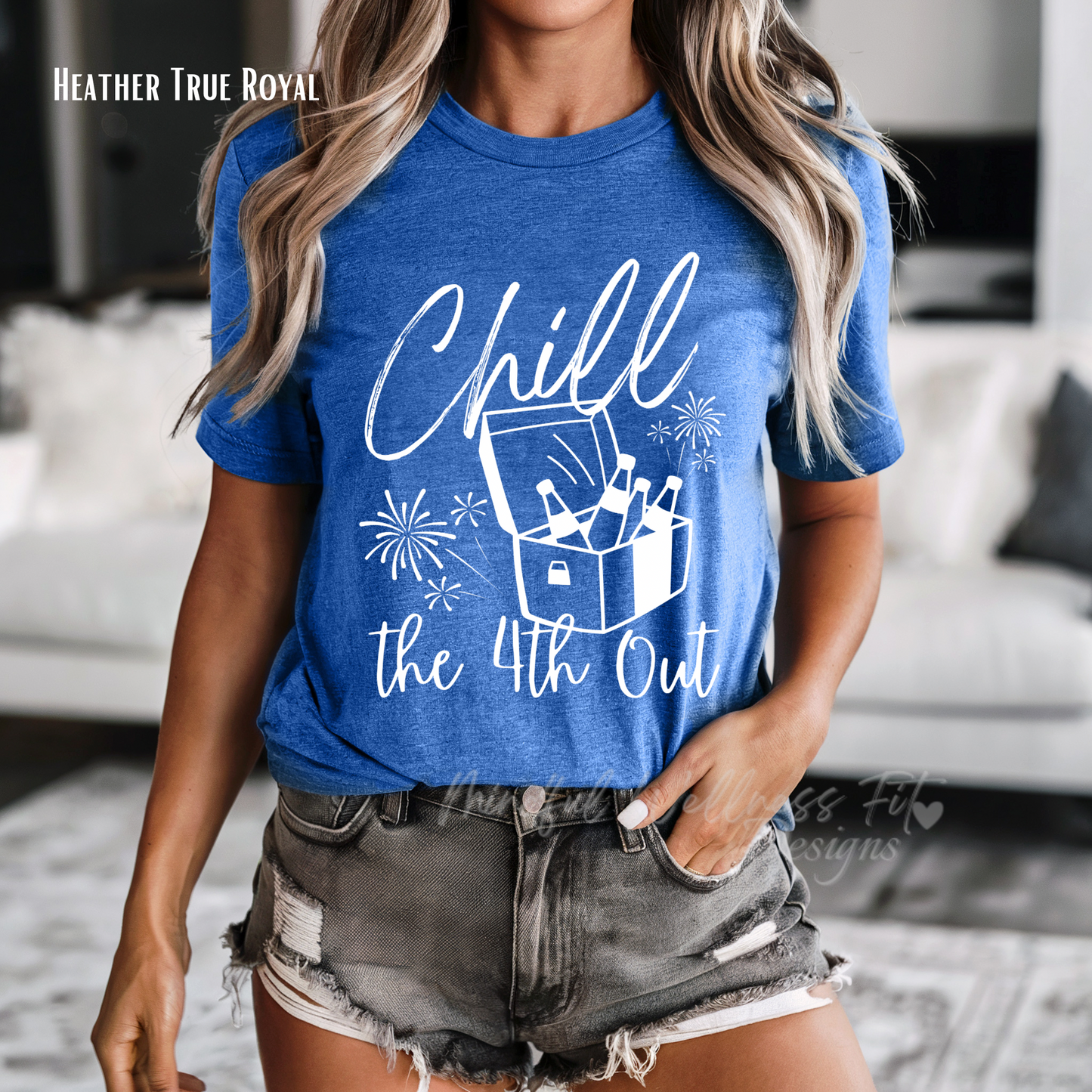 Chill 4th Out Tee, Relaxed Independence Day T-Shirt, Summer BBQ Shirt, Patriotic Shirt, 4th of July Drinks Shirt, Ice Cold Tee, Casual Holiday Outfit