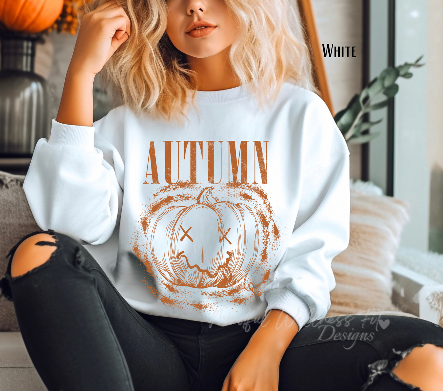 Autumn Sweatshirt, Nirvana Inspired Pumpkin Crewneck, Retro Fall Pumpkin Sweatshirt, Fall Sweatshirt, Vintage Autumn Shirt, Fall Vibes