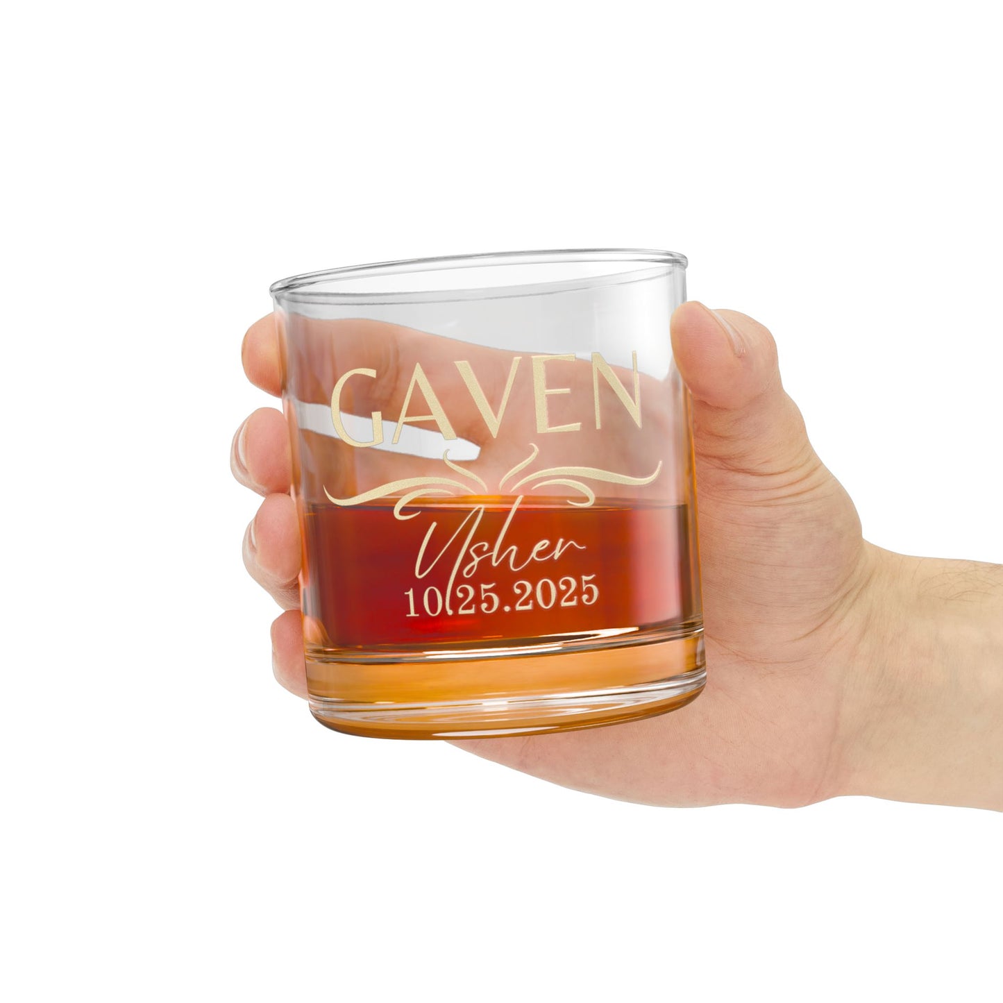 Groomsman Whiskey Glass, Personalized Wedding Party 10oz Rocks, Best Man Gift, Bourbon Glass, Father of the Groom Glass