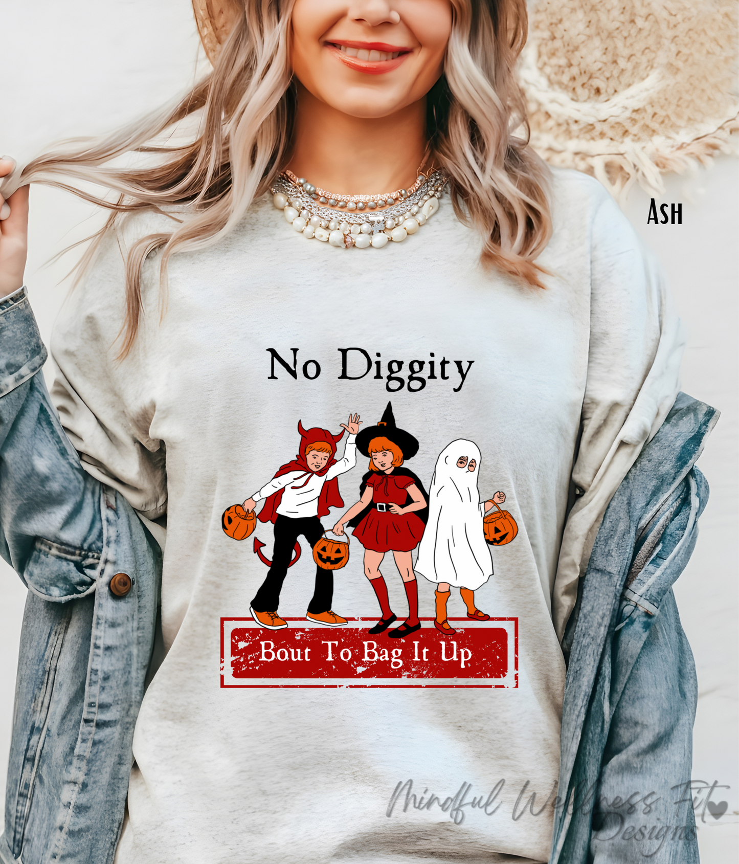 No Diggity Bout To Bag It Up Halloween Shirt, Funny Halloween Trick or Treating Shirt, Retro Halloween Shirt, Halloween Song Lyric Tee