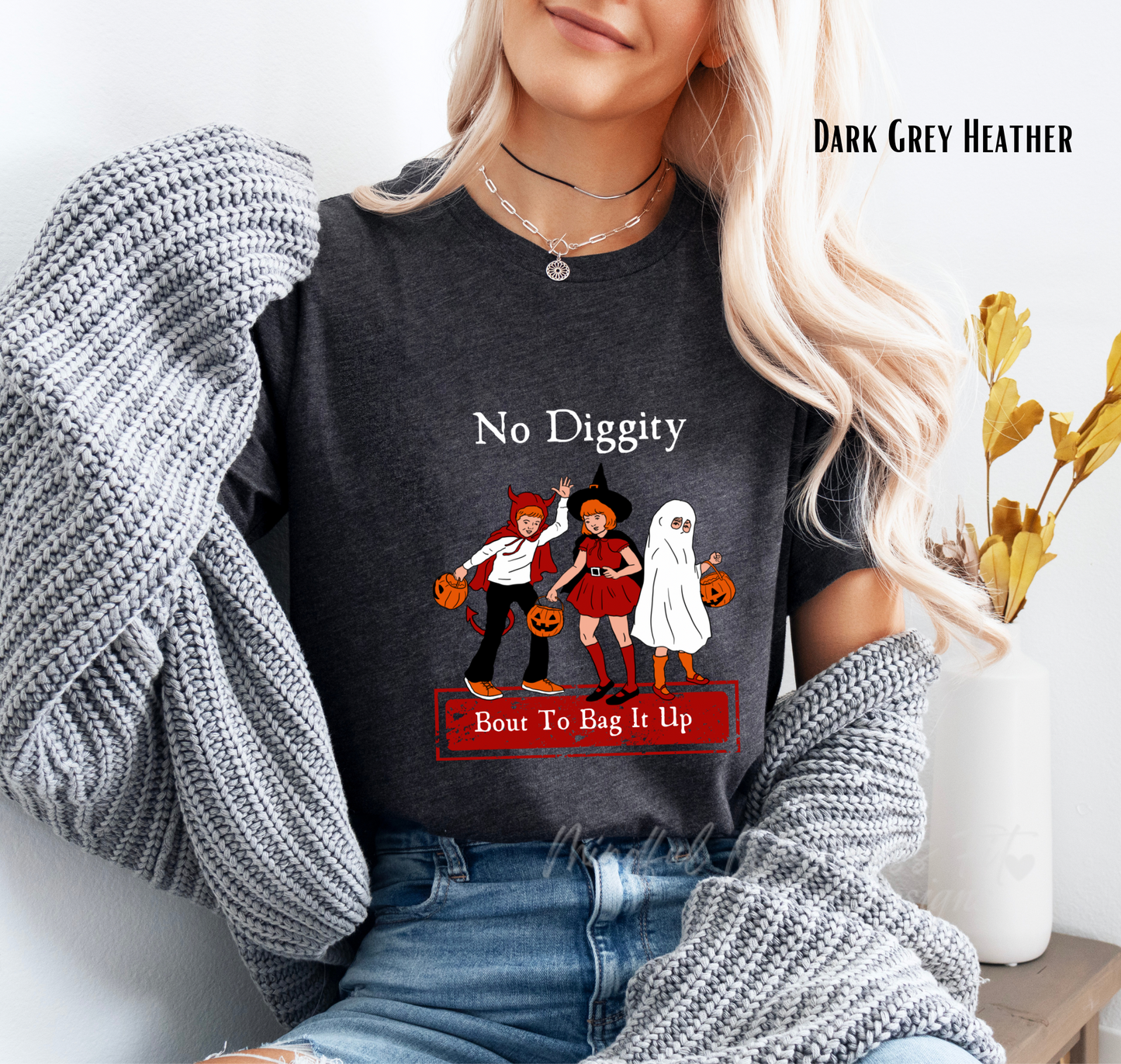 No Diggity Bout To Bag It Up Halloween Shirt, Funny Halloween Trick or Treating Shirt, Retro Halloween Shirt, Halloween Song Lyric Tee