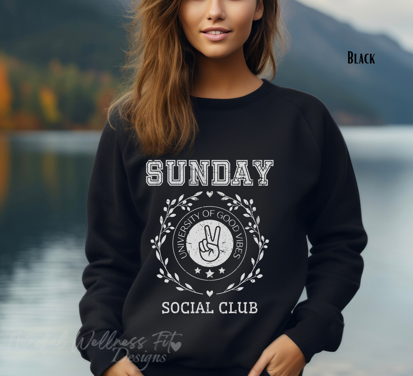 Sunday Social Club Sweatshirt, University Of Good Vibes Sweater, Sunday Peace Sweatshirt, Cozy Sunday Mornings Sweatshirt, Gift for Her