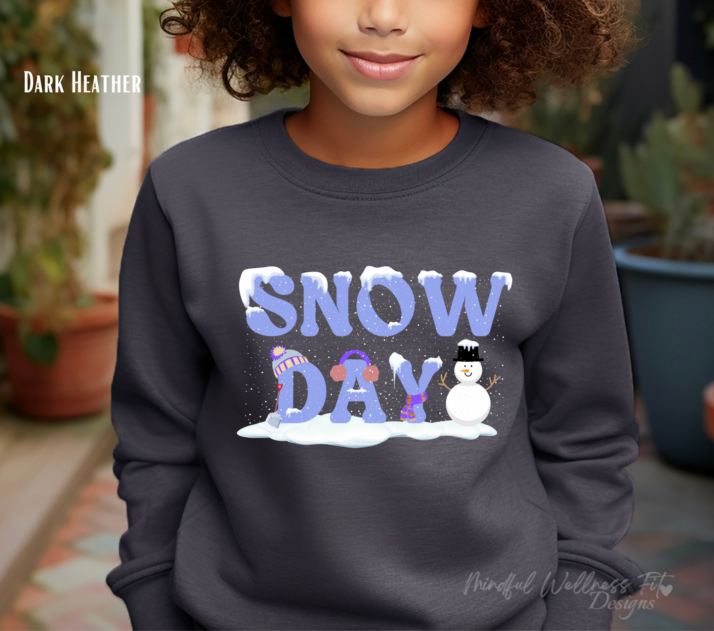 Snow Day Youth Sweatshirt, No School Day Sweatshirt, Snow Day Enthusiast Kids Pullover, Cozy Winter Kids Crew, Winter Break Youth Crew