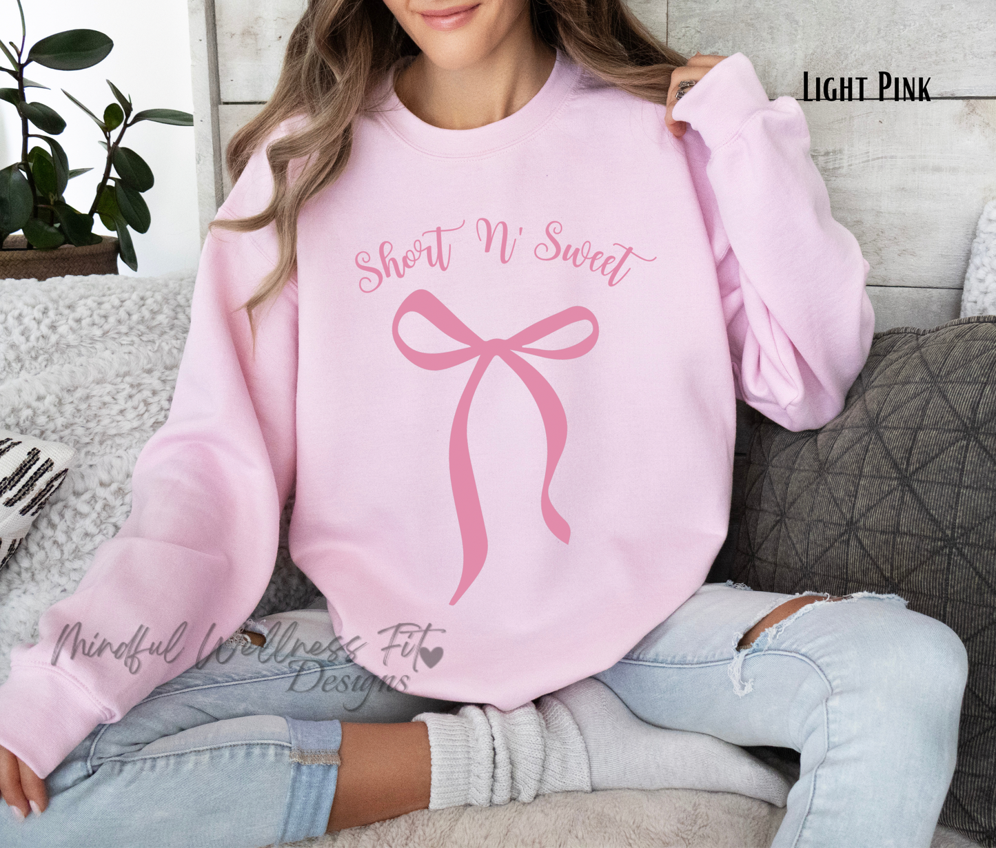 Short N' Sweet Sweatshirt, Coquette Aesthetic, Pop Culture Crewneck, Music Lover Sweater, Cute Bow Sweater, Music Festival Sweatshirt
