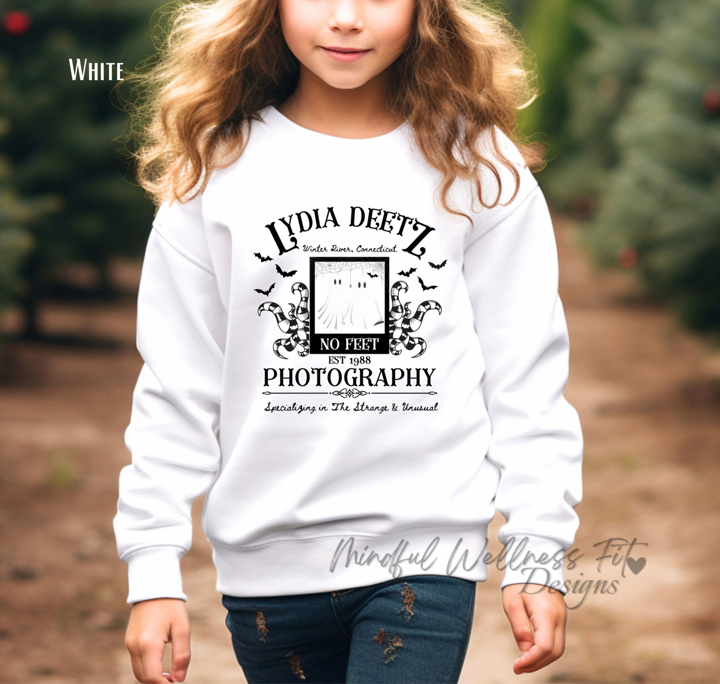 Lydia Deetz Photography Kids Sweatshirt, Beetlejuice 1988 Inspired Kids Sweatshirt, Halloween Ghost Kids Shirt, Strange & Unusual Kids Sweatshirt