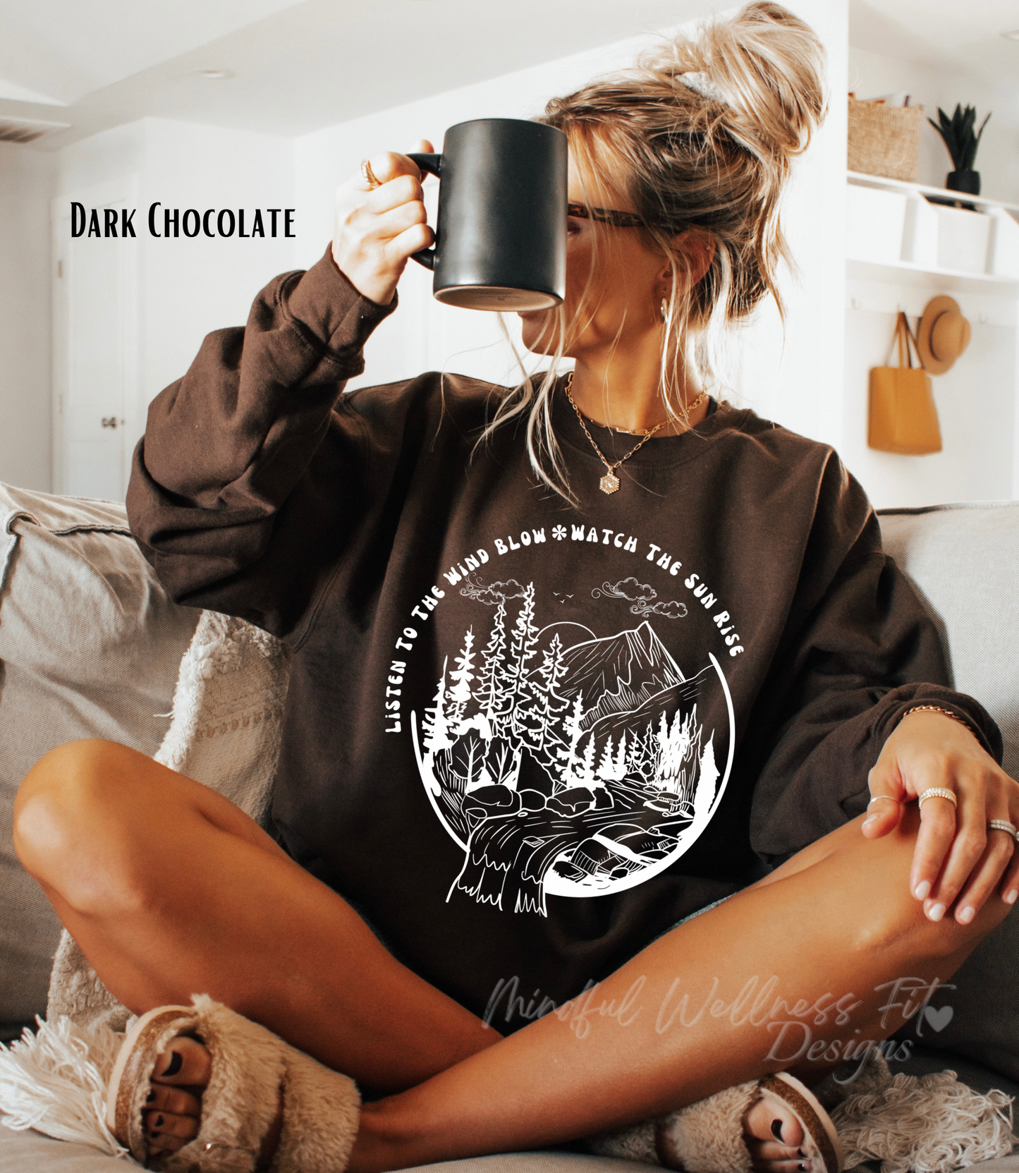 Listen To The Wind Blow Watch The Sun Rise Sweatshirt, Stevie Crewneck, Sunset Nature Lover Sweatshirt, Music Lover Crew, Musician Gift