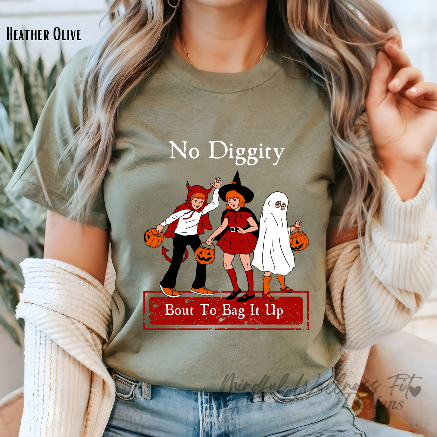 No Diggity Bout To Bag It Up Halloween Shirt, Funny Halloween Trick or Treating Shirt, Retro Halloween Shirt, Halloween Song Lyric Tee