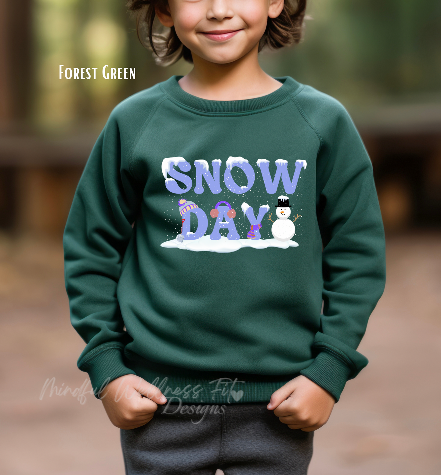 Snow Day Youth Sweatshirt, No School Day Sweatshirt, Snow Day Enthusiast Kids Pullover, Cozy Winter Kids Crew, Winter Break Youth Crew