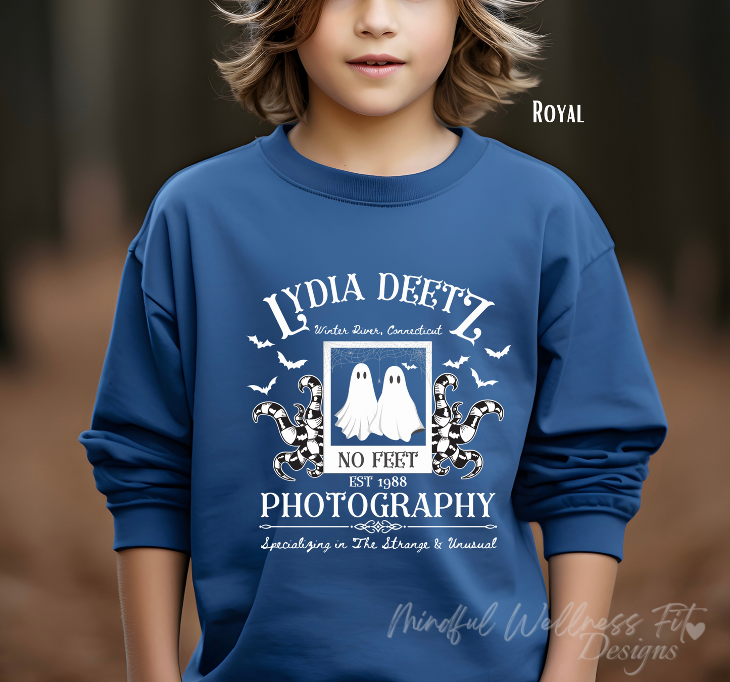 Lydia Deetz Photography Kids Sweatshirt, Beetlejuice 1988 Inspired Kids Sweatshirt, Halloween Ghost Kids Shirt, Strange & Unusual Kids Sweatshirt