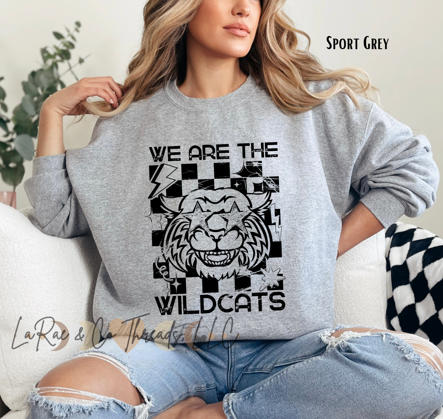 We Are The Wildcats Sweatshirt, Retro Wildcat Crew, Vintage Checkered Wildcat Teacher Sweatshirt, Back To School Educator Sweater, Wildcat Mascot Crewneck, Wildcat Educator Crew