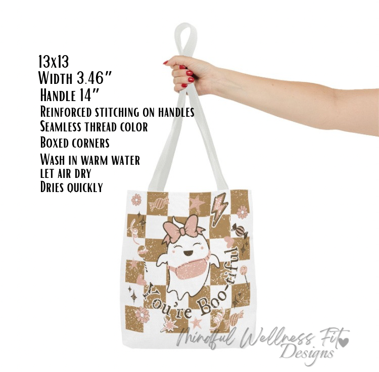 You're Boo-tiful Ghost Trick or Treat Tote Bag, Small Kids Boo-Jee Halloween Bag, You Are Boo-tiful Ghost Tote Bag, Kids Cute Ghost Tote
