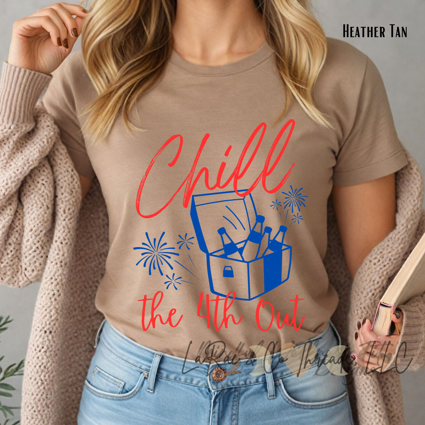 Chill 4th Out Tee, Relaxed Independence Day T-Shirt, Summer BBQ Shirt, Patriotic Shirt, 4th of July Drinks Shirt, Ice Cold Tee, Casual Holiday Outfit