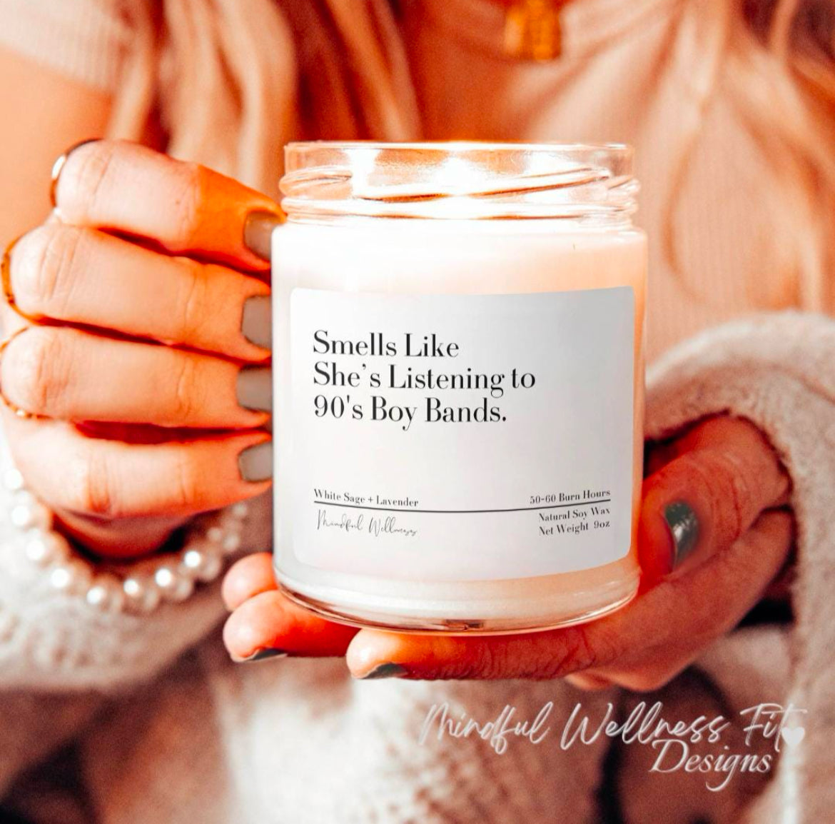 Smells Like She's Listening To 90's Boy Bands Candle, 90s Music Lover, Sarcastic Candle Gift, Scented Soy Candle, Funny Smells Like Candle