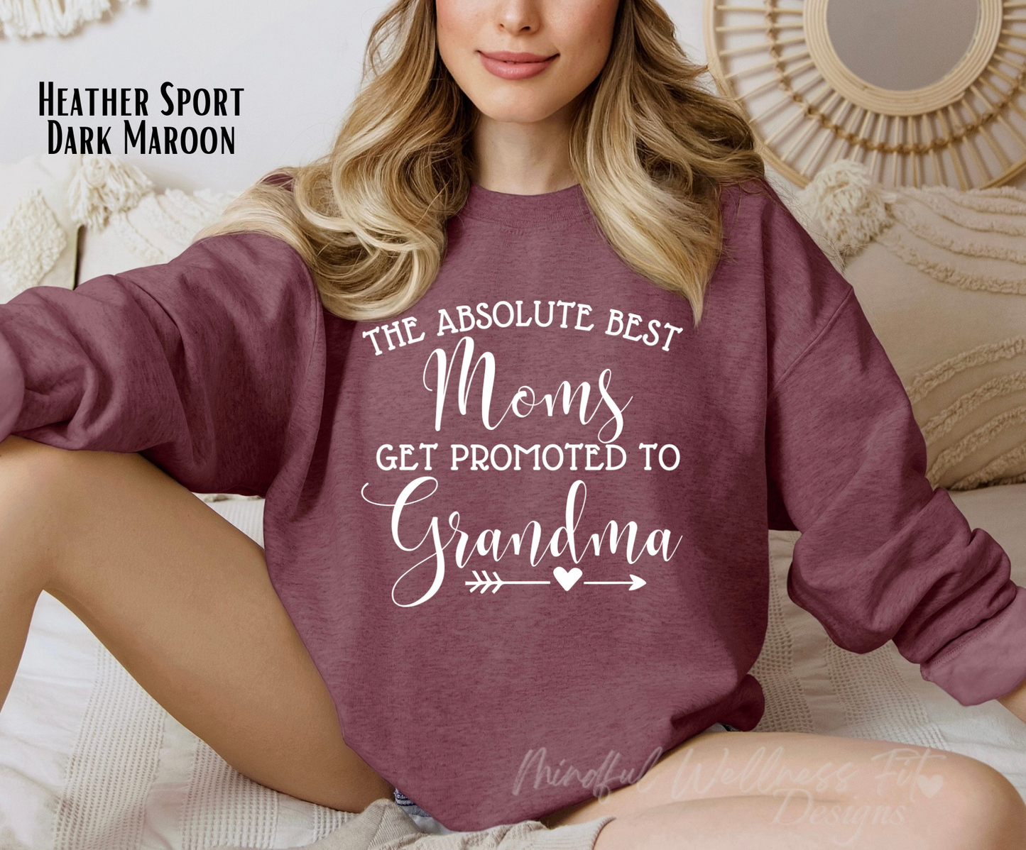 The Best Moms Get Promoted To Grandma Crewneck, Gift for Grandma, Nana Sweatshirt, Cute Grandma Shirt, Mother's Day Gift, Grandma Life Shirt