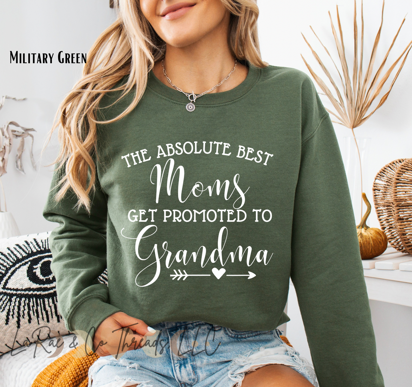 The Best Moms Get Promoted To Grandma Crewneck, Gift for Grandma, Nana Sweatshirt, Cute Grandma Shirt, Mother's Day Gift, Grandma Life Shirt