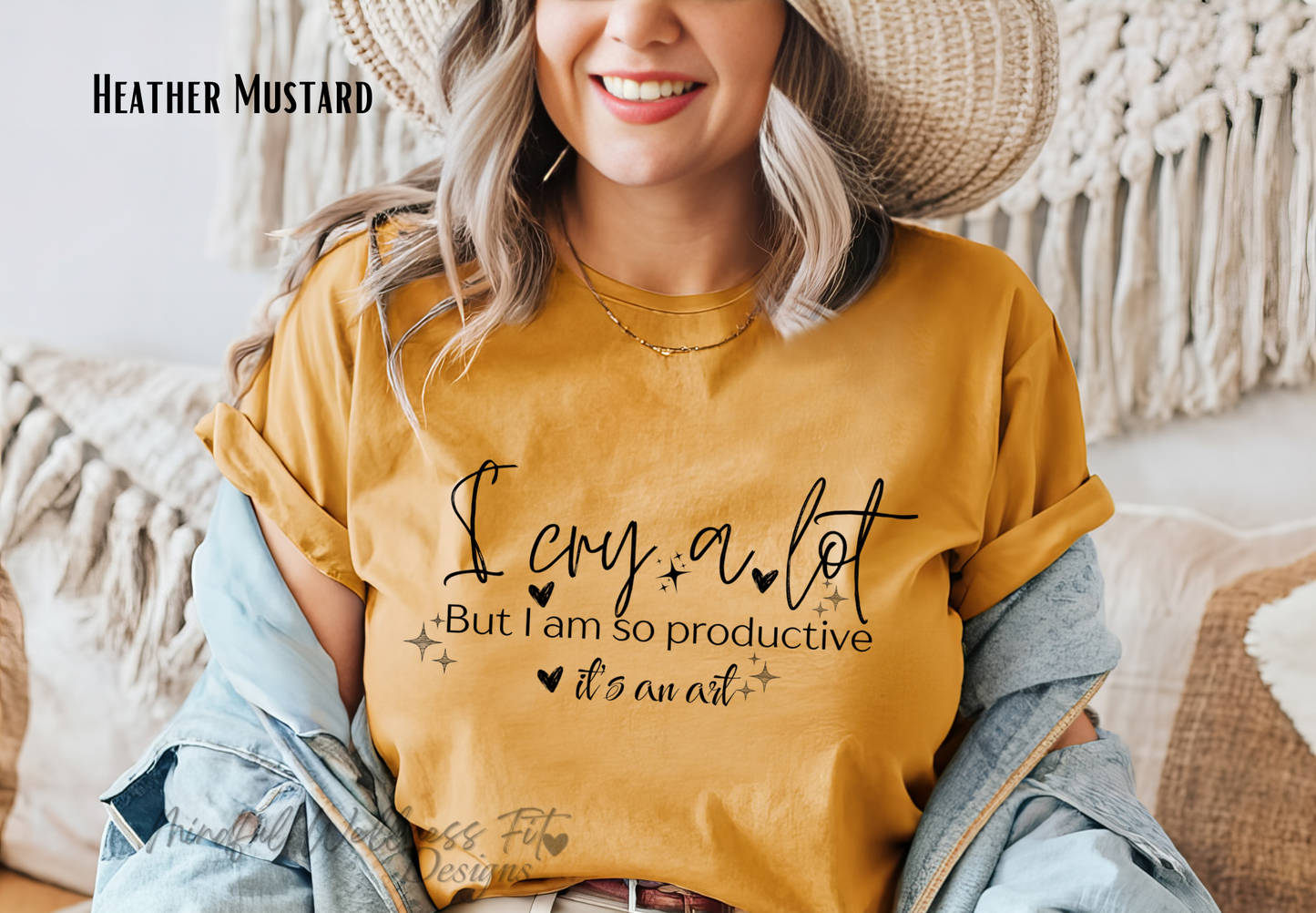 I Cry A Lot But I Am So Productive It's An Art Shirt, Mental Health Shirt, Song Lyric Inspired Tee, Self Love Shirt, Gift for Her