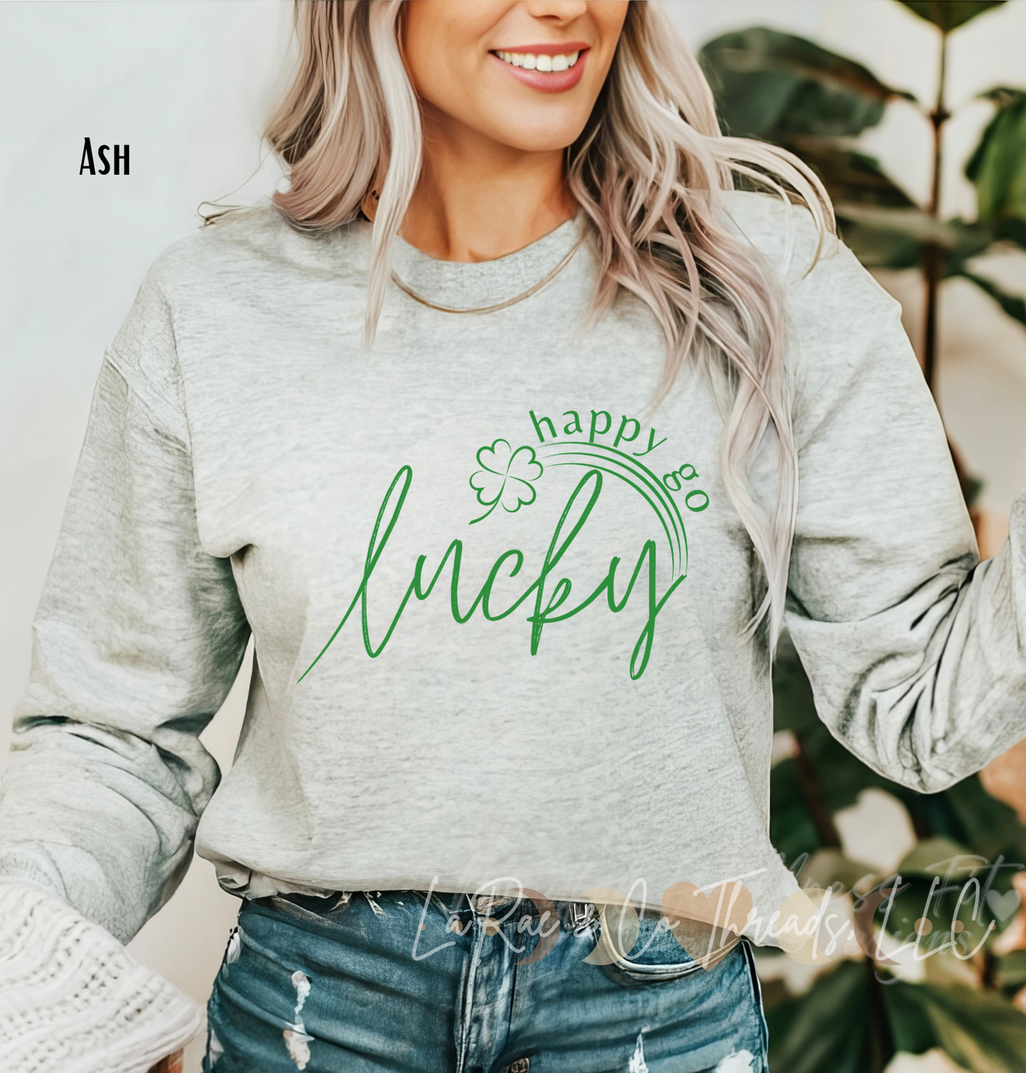Happy Go Lucky Sweatshirt, Happy St. Patrick's Day Crewneck, St. Patty's Sweatshirt, Lucky Crew, Luck of the Irish, Simple Rainbow Crewneck, Gift for Her