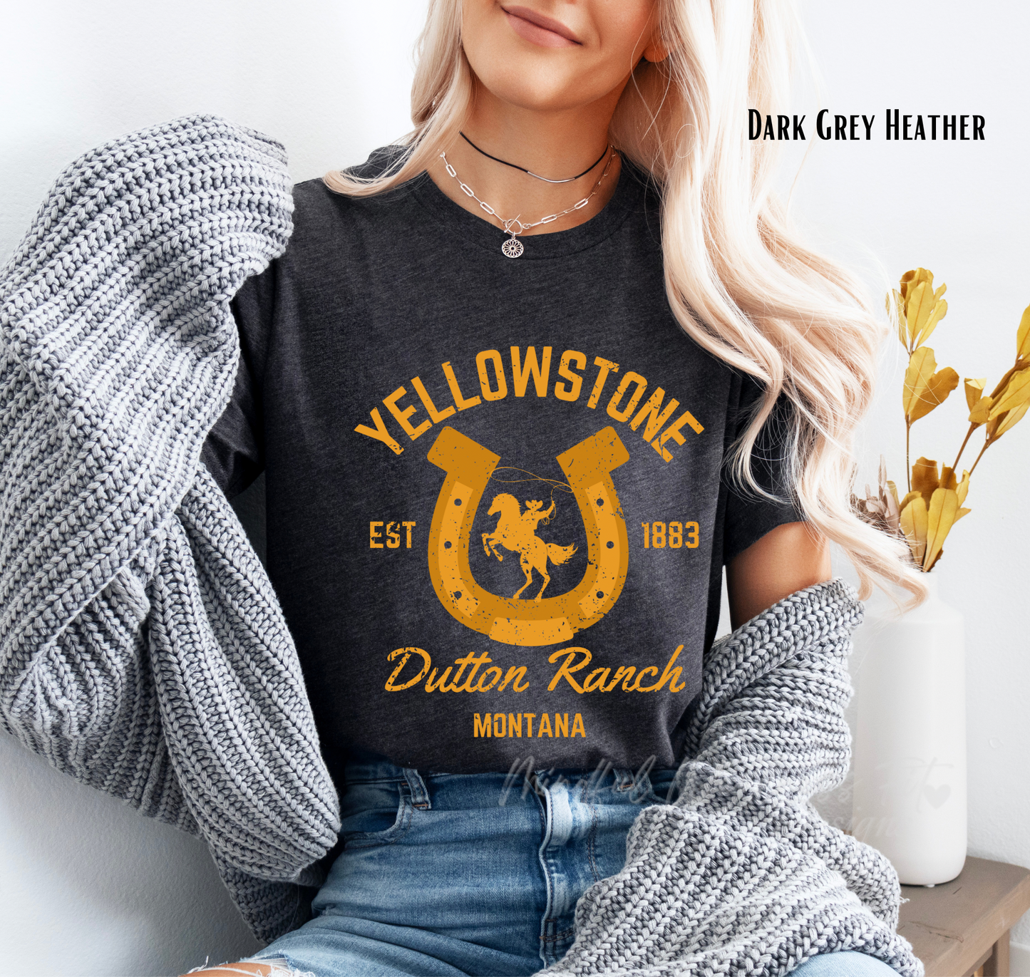 Yellowstone Dutton Ranch Shirt, Montana Country Unisex Shirt, Cowboy Horseshoe Shirt, Yellowstone Souvenir Shirt, Western Style Shirt,