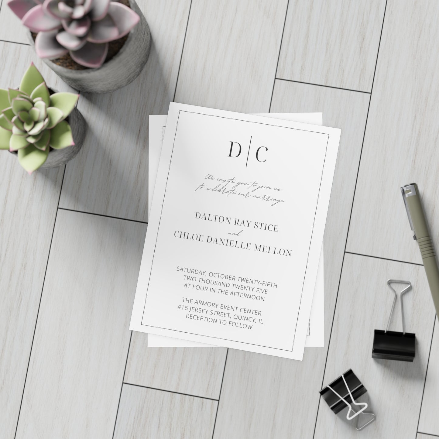 Elegant Wedding Postcard Set, Save the Date, Invitation Bundles, RSVP Envelopes Included, Wedding Planning Essentials