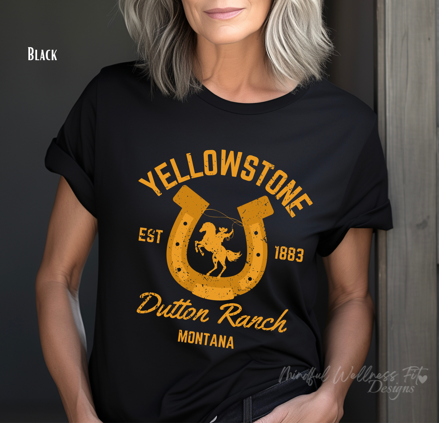 Yellowstone Dutton Ranch Shirt, Montana Country Unisex Shirt, Cowboy Horseshoe Shirt, Yellowstone Souvenir Shirt, Western Style Shirt,