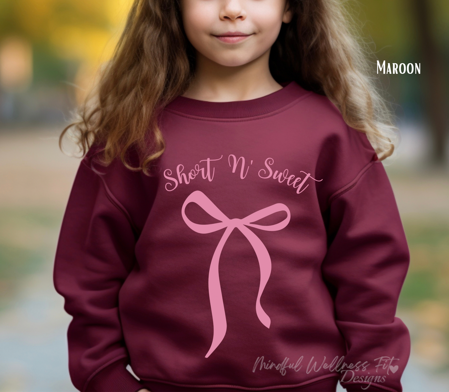 Kids Short N' Sweet Sweatshirt, Coquette Aesthetic, Pop Culture Crew, Music Lover Sweater, Kids Cute Bow Sweater, Music Festival Sweatshirt