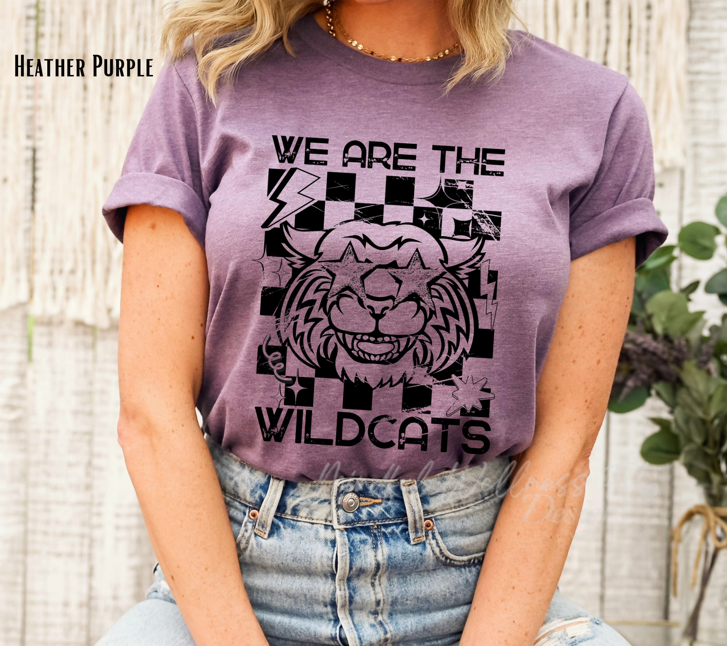 We Are The Wildcats Shirt, Retro Wildcat Tee, Vintage Checkered Wildcat Teacher Shirt, Back To School Teacher Shirt, Wildcat Mascot Shirt, Wildcat Educator Shirt