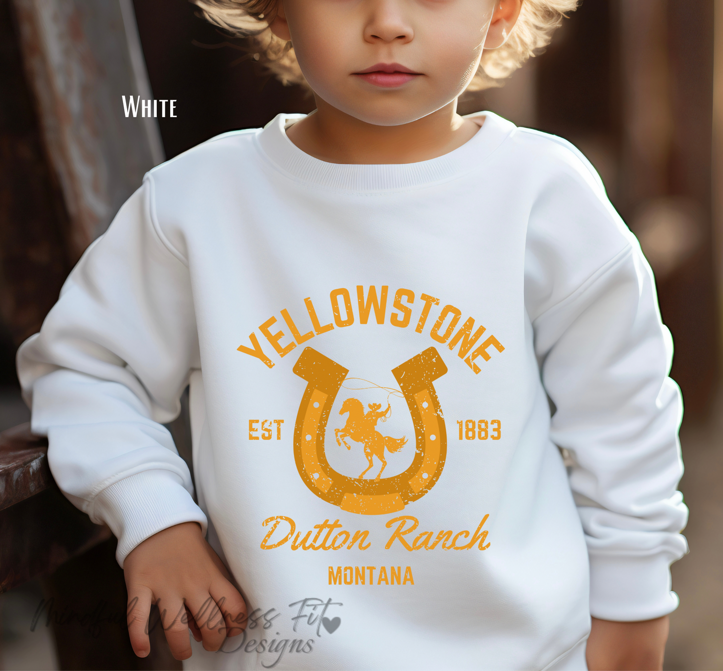 Yellowstone Dutton Ranch Youth Sweatshirt, Montana Country, Yellowstone Montana Kid Sweatshirt, Yellowstone Cowboy Kid Crewneck, Horse Crew