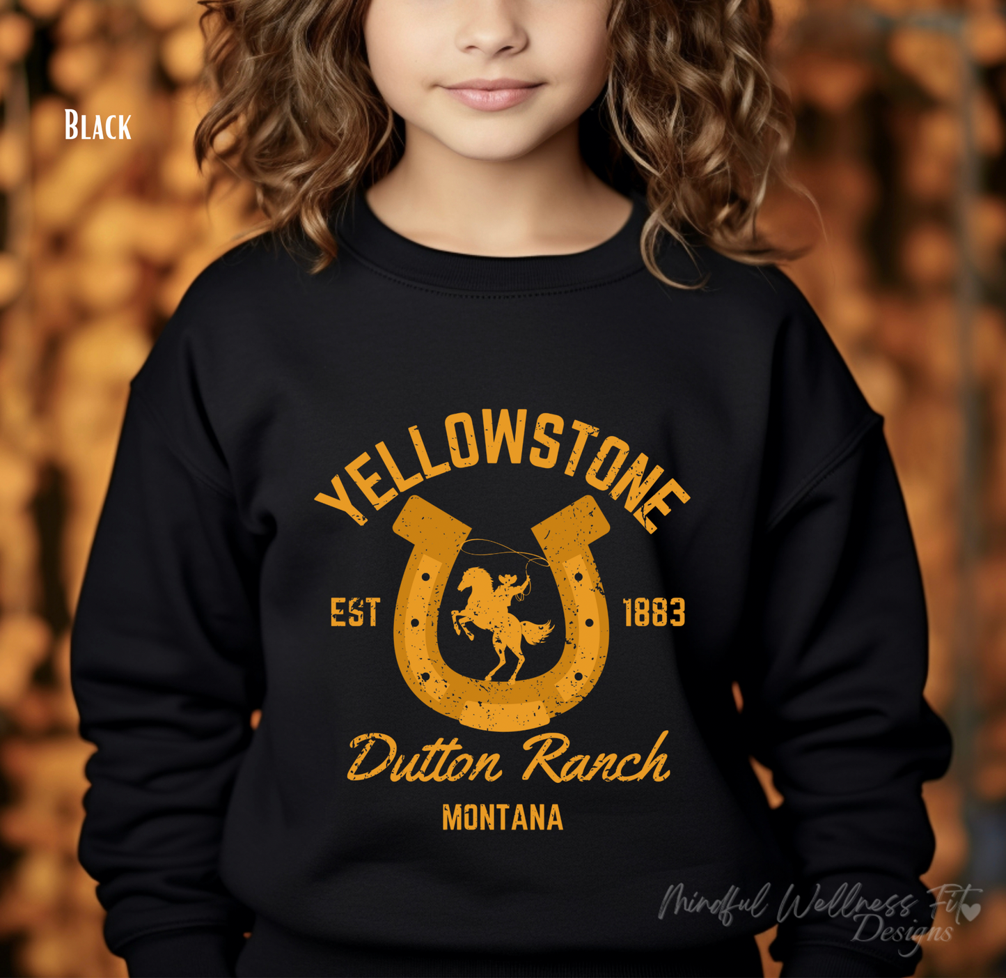 Yellowstone Dutton Ranch Youth Sweatshirt, Montana Country, Yellowstone Montana Kid Sweatshirt, Yellowstone Cowboy Kid Crewneck, Horse Crew