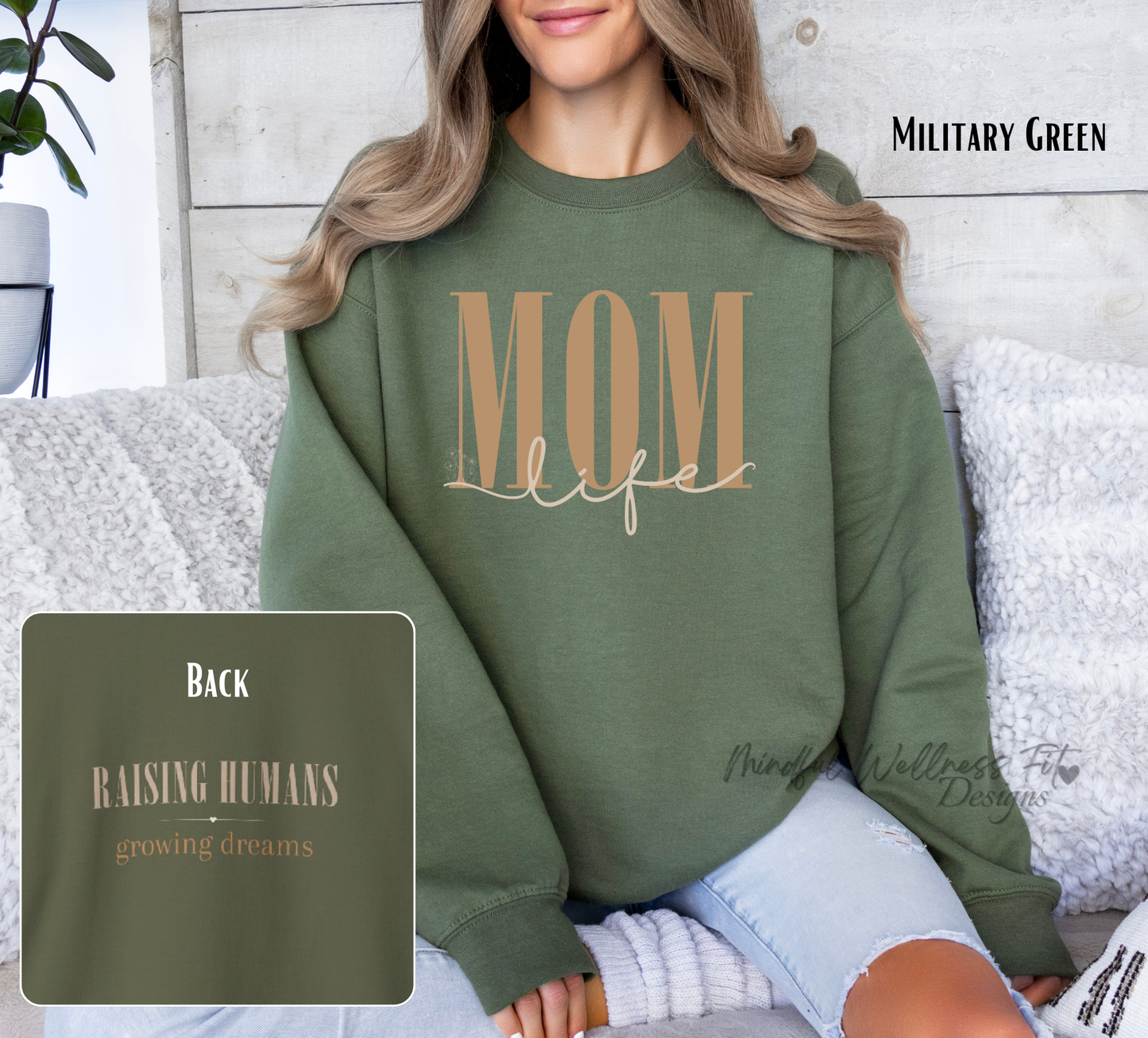 Mom Life Crewneck Sweatshirt, Raising Humans Growing Dreams Crew, Meaningful Mothers Day Sweatshirt, Thoughtful Gift for Mom