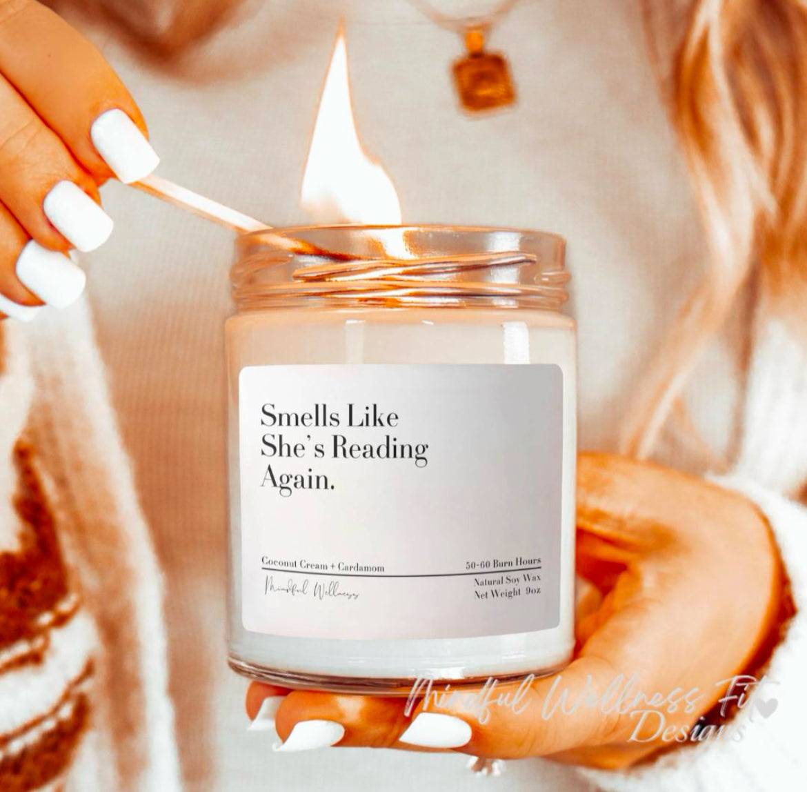 Smells Like She's Reading Again Soy Candle, Funny Book Lover Candle, Sarcastic Candle Best Friend Gift, Scented Candle for Readers