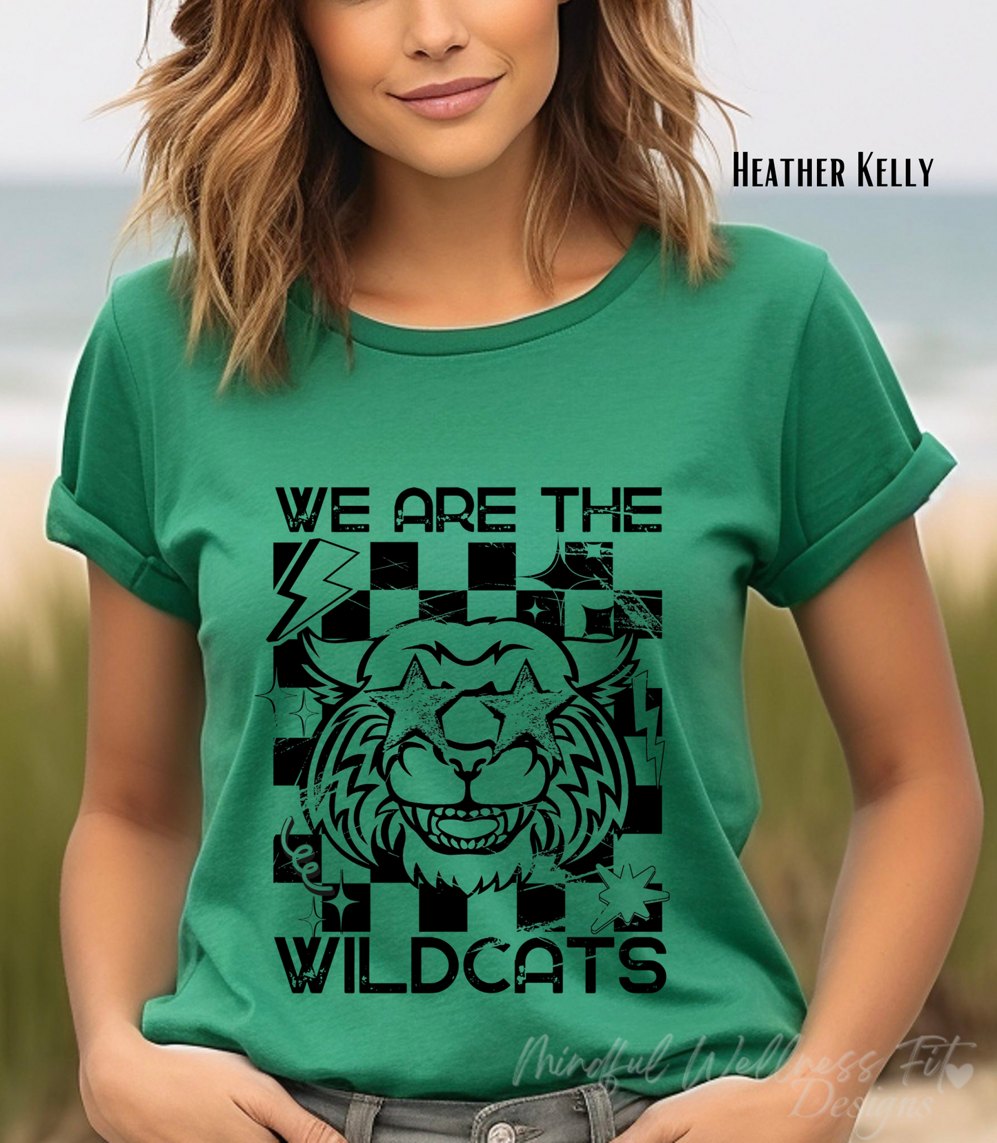 We Are The Wildcats Shirt, Retro Wildcat Tee, Vintage Checkered Wildcat Teacher Shirt, Back To School Teacher Shirt, Wildcat Mascot Shirt, Wildcat Educator Shirt