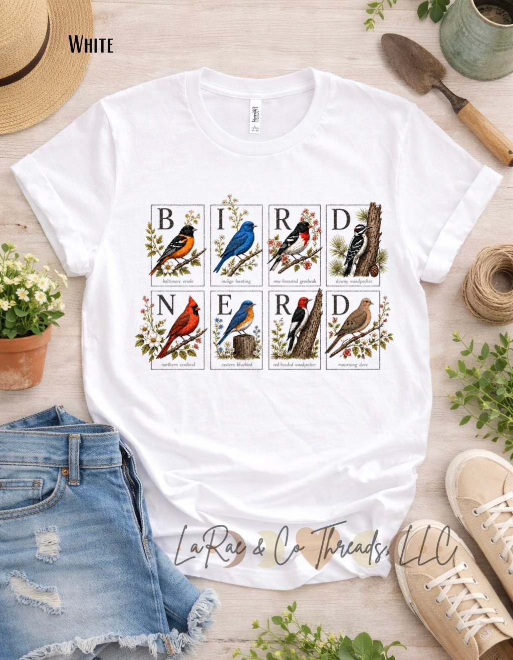 Bird Nerd T-Shirt — Vintage Songbird Tee, Cottagecore Bird Watching Tee, Bird Lover Shirt, Vintage Wild Bird Graphic Tee