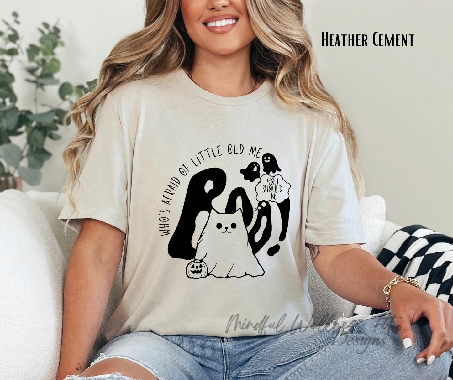 Who's Afraid Of Little Old Me Shirt, Ghost Kitty You Should Be Shirt, Halloween Spooky Kitty Shirt, Ghost Kitty Halloween Lyric Inspired Tee