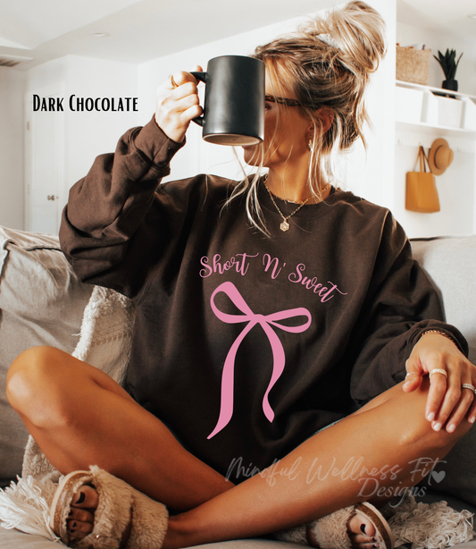 Short N' Sweet Sweatshirt, Coquette Aesthetic, Pop Culture Crewneck, Music Lover Sweater, Cute Bow Sweater, Music Festival Sweatshirt