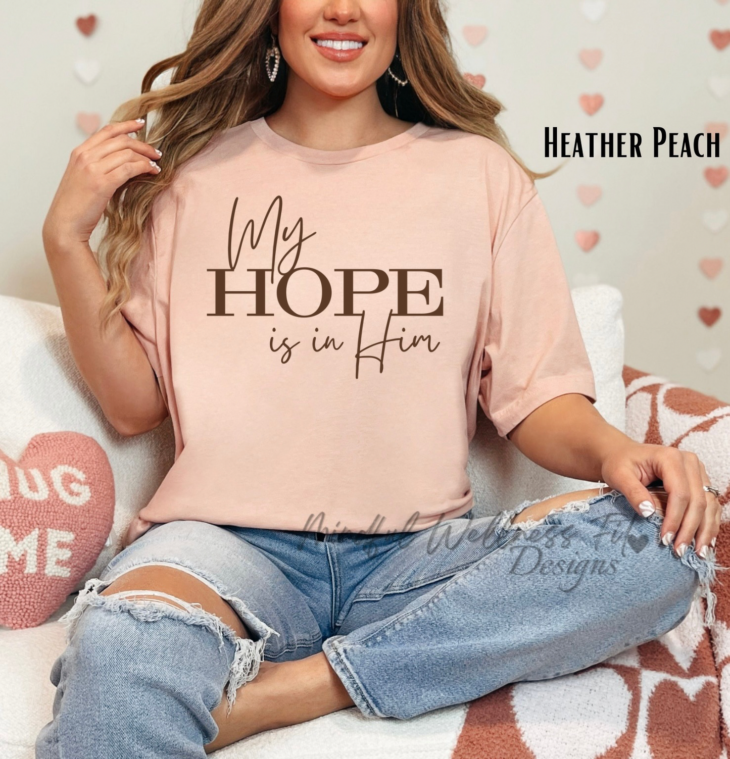 My Hope Is In Him Shirt, Christian Shirt, Psalm Verse Shirt, Bible Verse Tee, Scripture Shirt, Inspirational Faith Shirt, Gift for Her