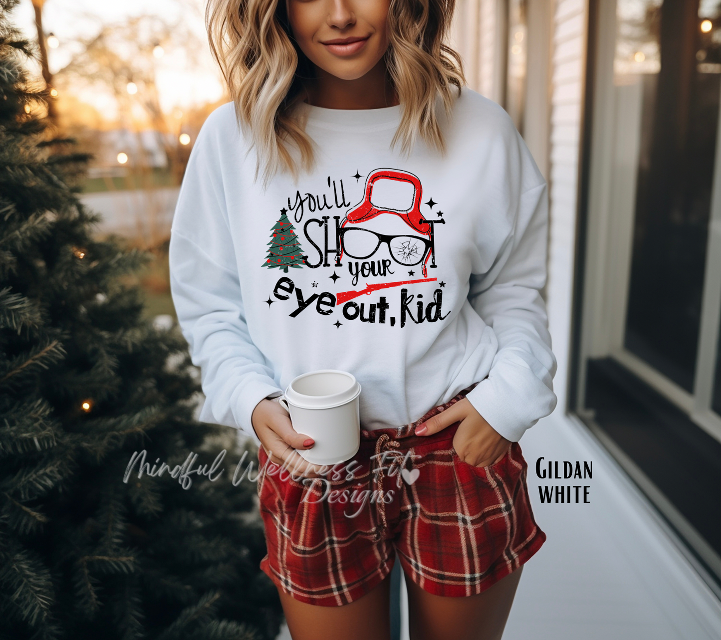 A Christmas Story Retro Sweatshirt, You'll Shoot Your Eye Out Kid Crewneck, Funny Holiday Sweater, Christmas Movie Crewneck, Christmas Gift