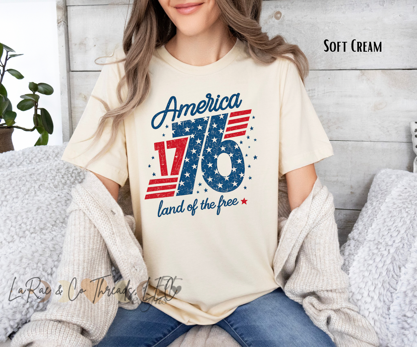 1776 America Tee - "Land of the Free" Patriotic Fourth of July T-Shirt, Retro USA Tee, 250 years of America, Vintage 1776 Land of the Free Shirt