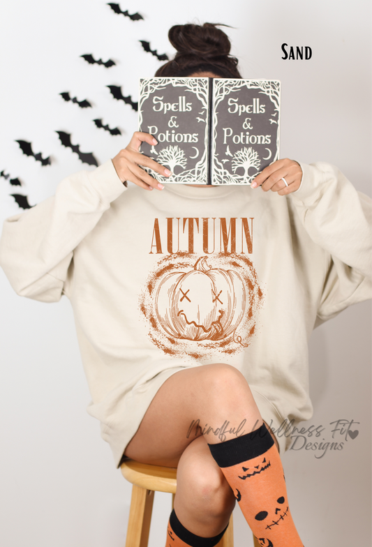 Autumn Sweatshirt, Nirvana Inspired Pumpkin Crewneck, Retro Fall Pumpkin Sweatshirt, Fall Sweatshirt, Vintage Autumn Shirt, Fall Vibes