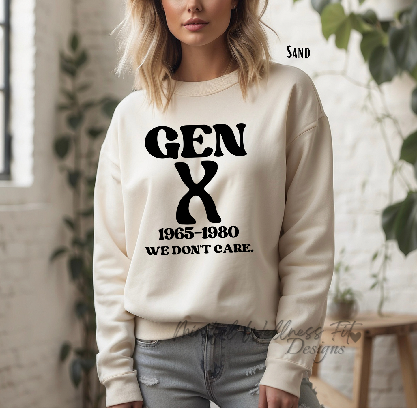 Gen X 1965-1980 We Don't Care, Vintage Vibes, Midweight Fleece Nostalgic Crewneck, Retro Gen X Sweatshirt, Generation X Funny 90s Sweatshirt