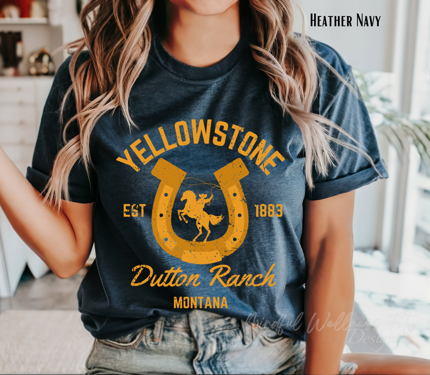 Yellowstone Dutton Ranch Shirt, Montana Country Unisex Shirt, Cowboy Horseshoe Shirt, Yellowstone Souvenir Shirt, Western Style Shirt,