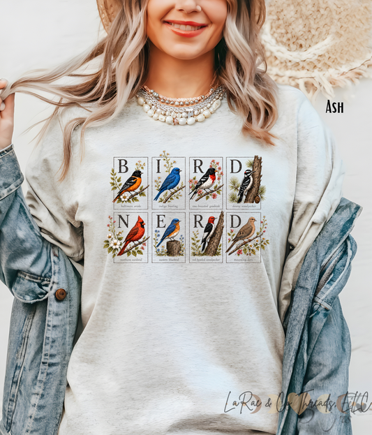 Bird Nerd T-Shirt — Vintage Songbird Tee, Cottagecore Bird Watching Tee, Bird Lover Shirt, Vintage Wild Bird Graphic Tee
