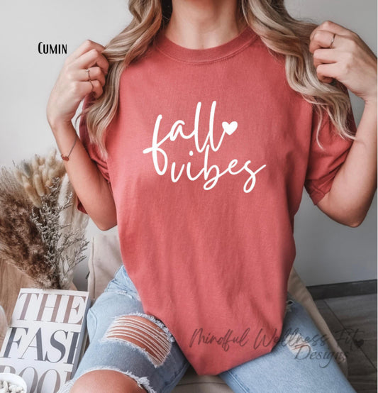 Fall Vibes Shirt, Autumn Comfort Colors Shirt, Trendy Fall Shirt, Fall Vibes Tee, Fall Time Shirt, Fall Shirt for Women, Gift for Her