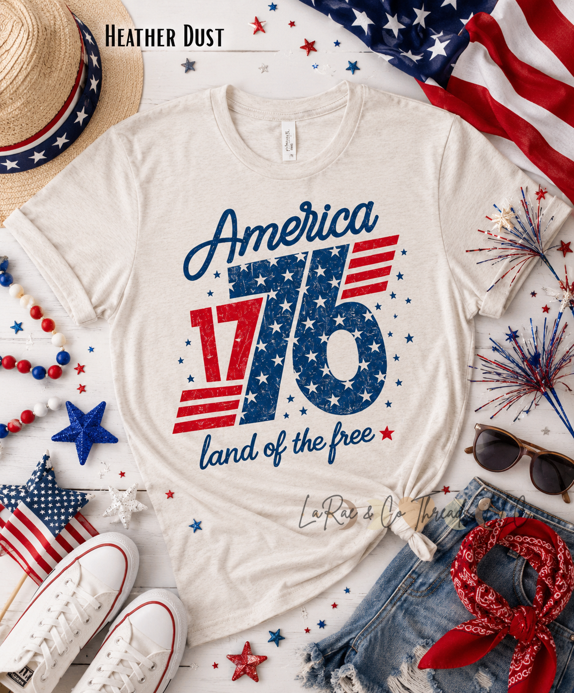 1776 America Tee - "Land of the Free" Patriotic Fourth of July T-Shirt, Retro USA Tee, 250 years of America, Vintage 1776 Land of the Free Shirt