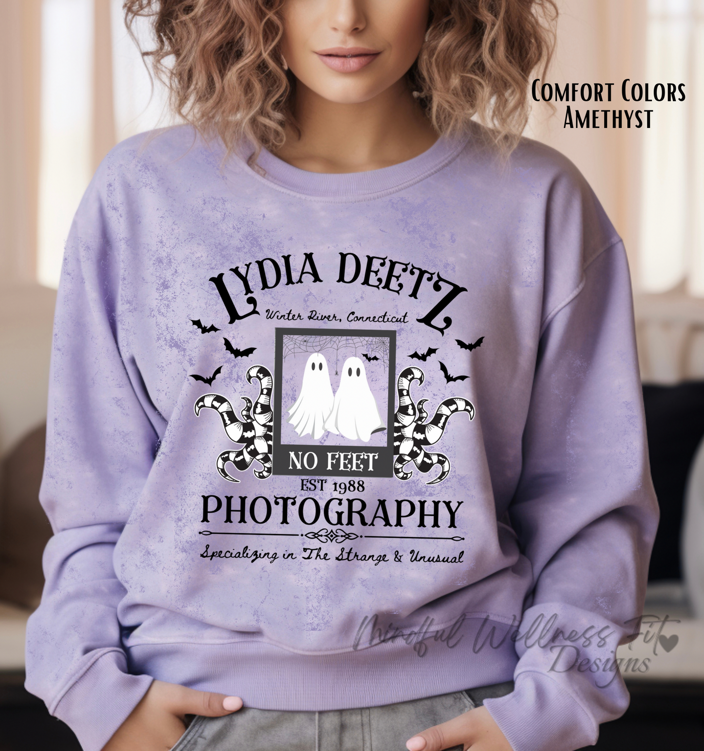 Lydia Deetz Photography Color Blast Sweatshirt, Beetlejuice 1988 Inspired Sweatshirt, Halloween Ghost Sweatshirt, Strange & Unusual Sweatshirt