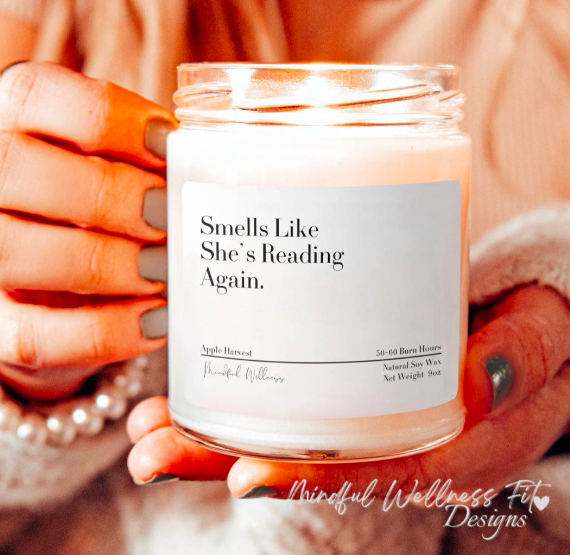 Smells Like She's Reading Again Soy Candle, Funny Book Lover Candle, Sarcastic Candle Best Friend Gift, Scented Candle for Readers