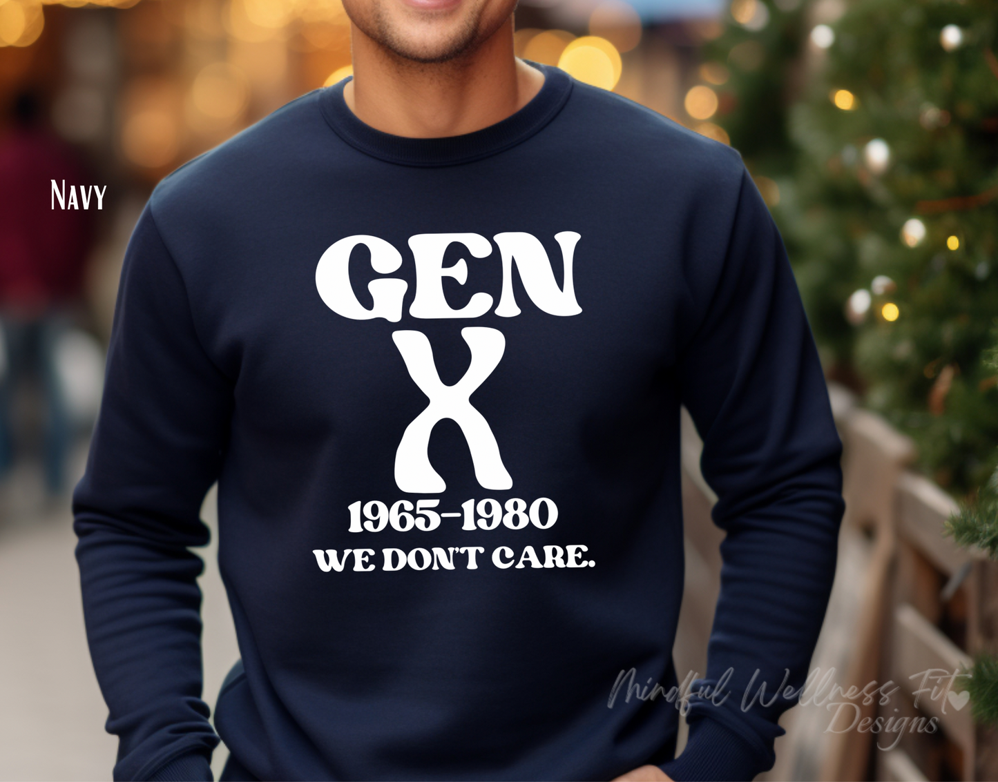 Gen X 1965-1980 We Don't Care, Vintage Vibes, Midweight Fleece Nostalgic Crewneck, Retro Gen X Sweatshirt, Generation X Funny 90s Sweatshirt