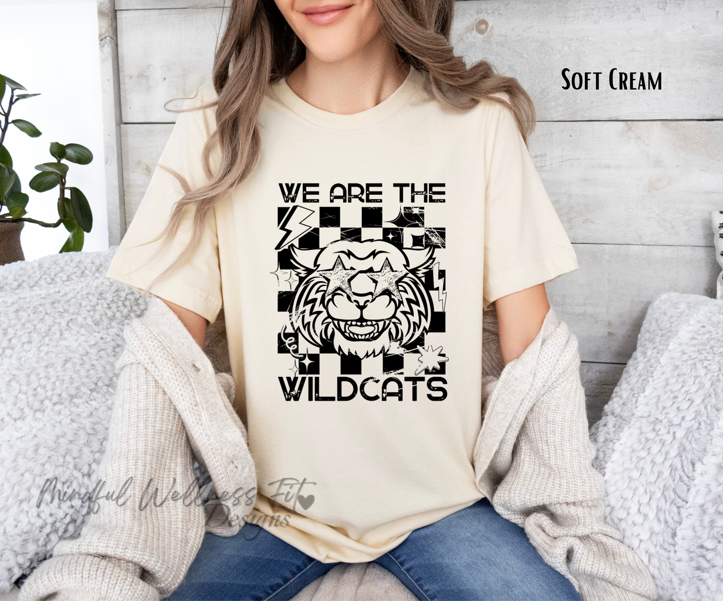 We Are The Wildcats Shirt, Retro Wildcat Tee, Vintage Checkered Wildcat Teacher Shirt, Back To School Teacher Shirt, Wildcat Mascot Shirt, Wildcat Educator Shirt